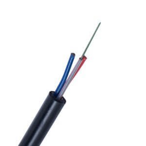 cable de fibra híbrido con fuente de alimentación