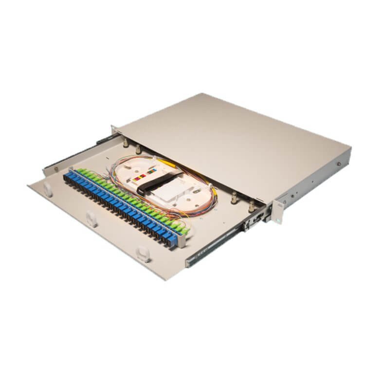 24 ports sc fibre patch panels drawer type rack mount 19 inch standard