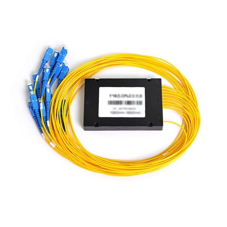 divisor óptico de fibra monomodo 1x16 conector sc