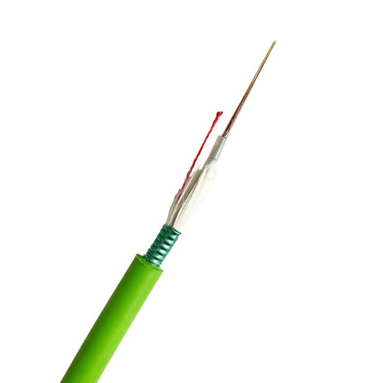 cst cable Câble de fibre optique uni-tube lâche à 12 conducteurs armé