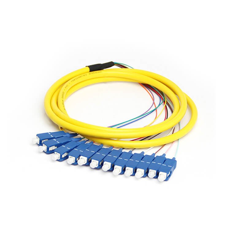 single mode fiber optic bundle cable patch cord 12 core